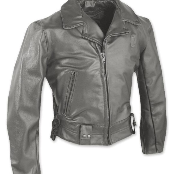 Brand New Police Leather Motorcycle Jacket